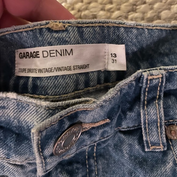 Sz 13 Garage “Coupe droite vintage/vintage straight” Jeans - Picture 2 of 2